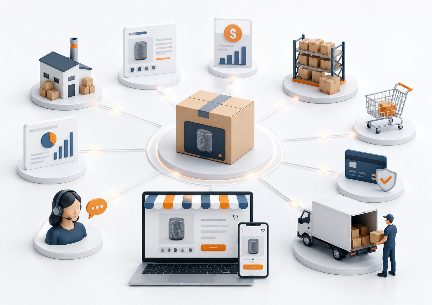 Provoz e-shopu od produktu přes objednávku až po doručení zákazníkovi